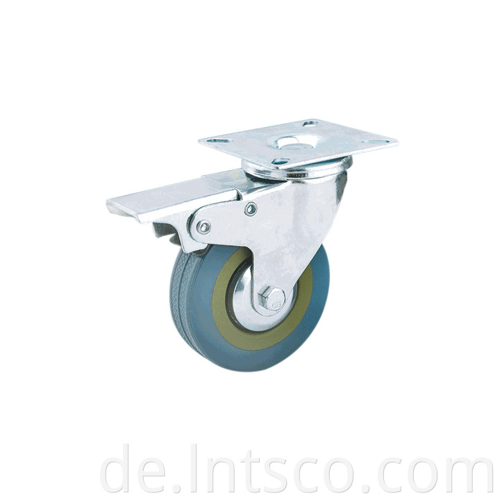 Grey Rubber Brake Casters Jpg